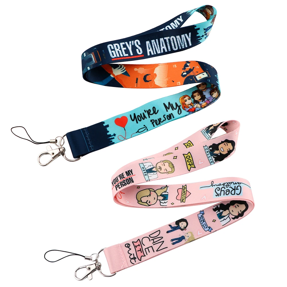 

CB1294 Grey's Anatomy Medical Lanyard Keychain Lanyards for Key Badges ID Cell Phone Rope Neck Straps Doctor Nurse Accessories