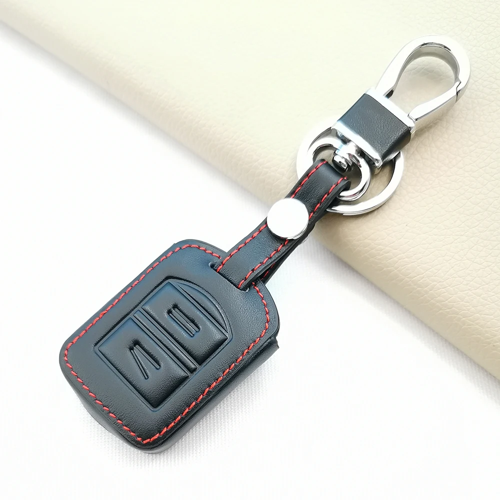

Genuine Leather Remote Car Key Cover Case Fob Holder For Vauxhall Opel Corsa Agila Meriva Combo 2 Buttons Protect Shell