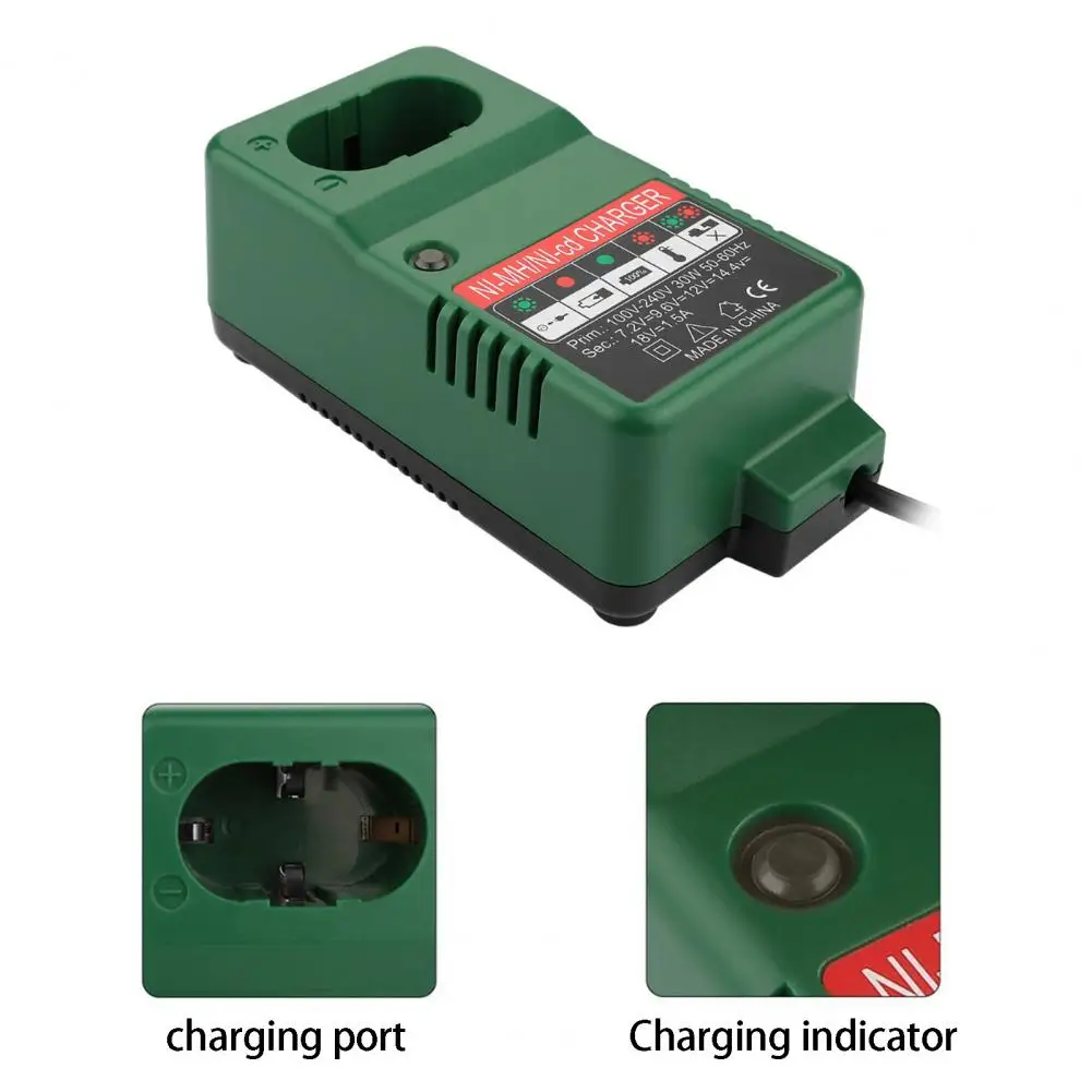

7.2-18V Lightweight Pollution Free Ni-MH Battery Charger Charger Ni-MH/Ni-Cad Battery Charging Adaptor Accessories