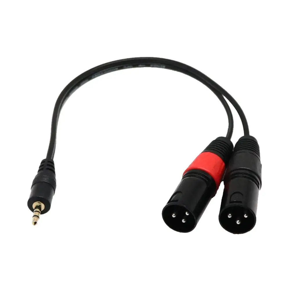 

3.5 Mm Dual XLR Male Splitter Patch Stereo Breakout Cable