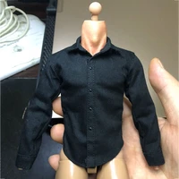 in stock 16 scale male figure accessory black shirt business suit clothes model for 12 body
