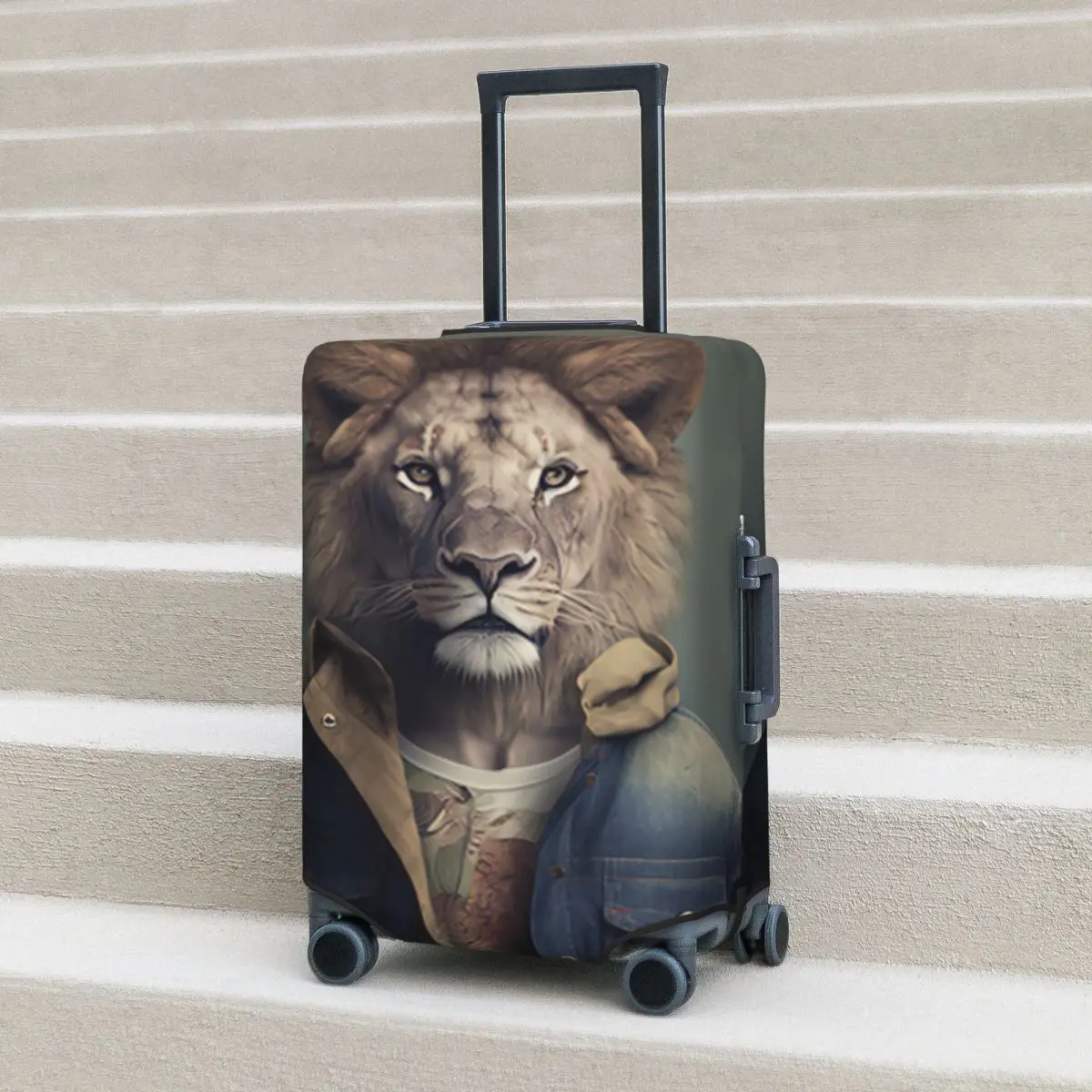 

Lion Suitcase Cover Amazing Portraits Business Vacation Useful Luggage Accesories Protection