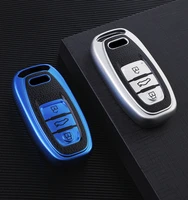 tpu car key case cover shell keychain for audi a6 a7 a8 a4 a5 b5 b6 q7 tt r8 s5 s7 auto smart remote key protector accessories