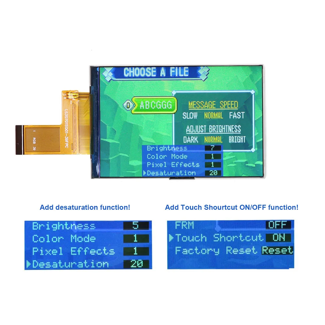 Hispeedido Desaturation V5 Drop In 3 0 дюйма 720x480 Ретро пиксельный IPS ЖК-дисплей с подсветкой и без
