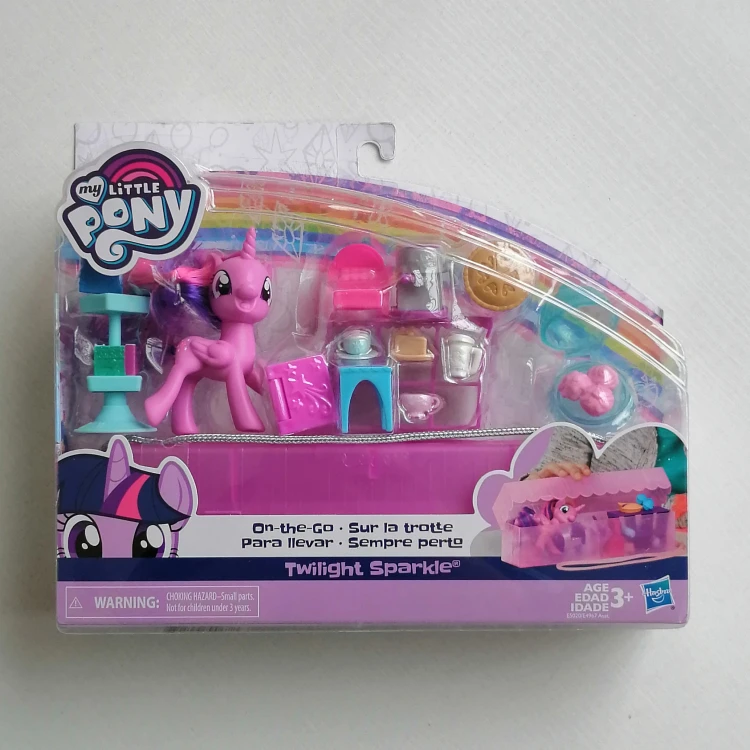 

Hasbro My Little Pony on The Go Twilight Sparkle E5020 Rarity Doll Gifts Toy Model Anime Figures Collect Ornaments