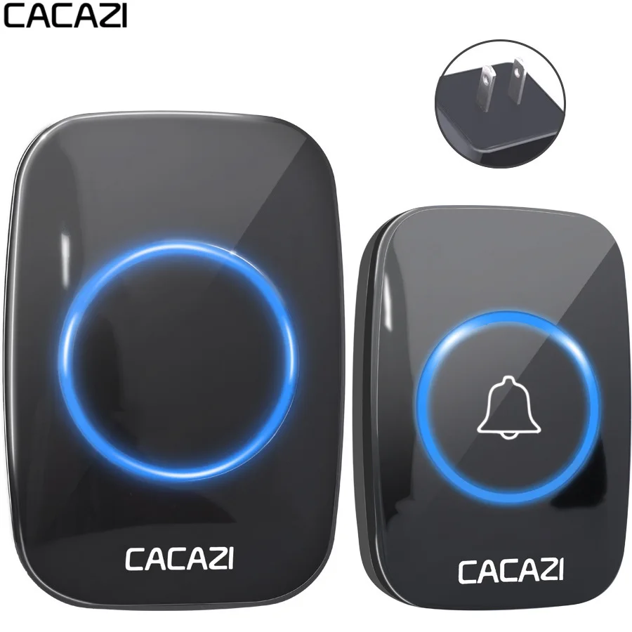 

Беспроводной дверной звонок 350 м, вилка европейского стандарта, США, пульт дистанционного управления, водонепроницаемый, 433 Частота через стену, сигнализация, умный дверной звонок скорой помощи