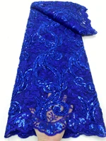 xiya royal blue african chiffon lace fabric 2022 high quality lace nigerian french net lace fabrics for women dress sewing 4902b