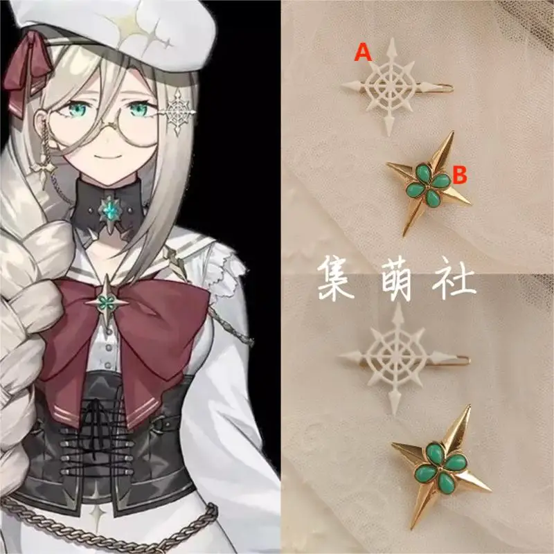 

Anime Hololive Vtuber Aia Amare Metal Hairpin Brooch Cosplay Prop