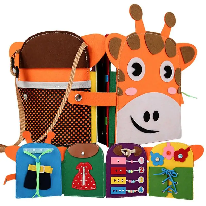 

Montessori Busy Kids Educational Toys Baby Cartoon Felt Clothes Busy Bag Toddlers Learning Cognitive Toys Gifts
