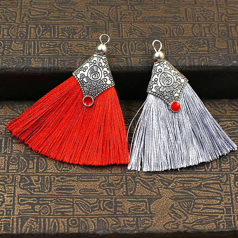 

5CM General Hat Tassel DIY Earrings Jewelry Bag Accessories Fan Pendant Bookmark Hanging Earrings Tassel Trim Tassels for Crafts