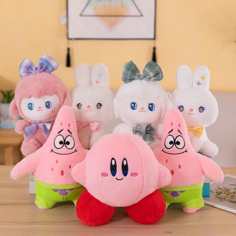 

25Cm Spongebob Squarepants Patrick Star Kawaii Rabbit Plush Toy Pink Cartoon Japanese Kirby Dormitory Bedside Office Doll Pillow