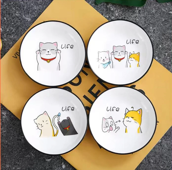 

Керамическая тарелка для приправ в виде кошки