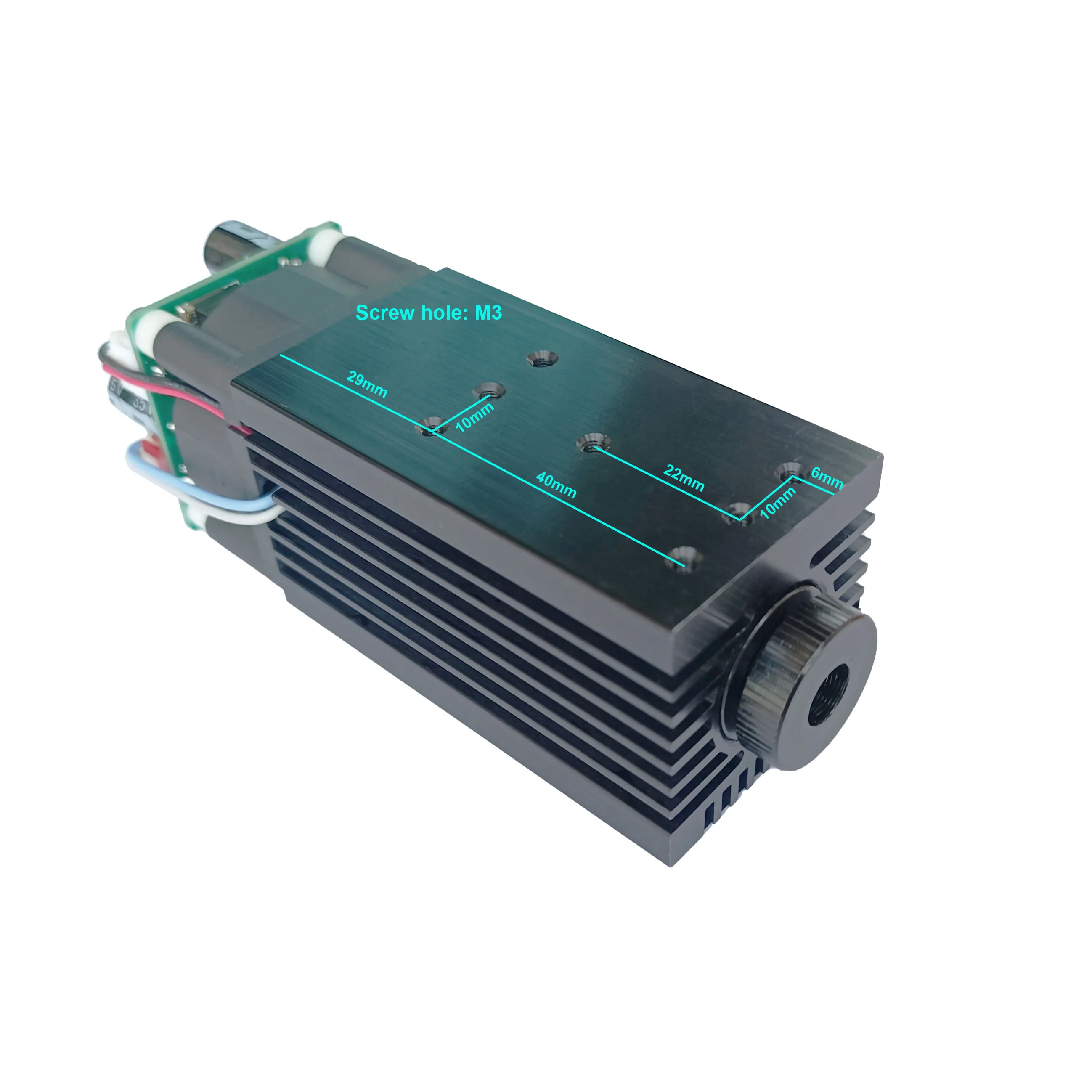 Ручная регулировка мощный Фокусируемый синий лазерный модуль 4000 нм МВт с ручкой