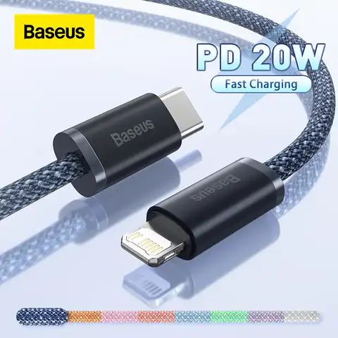Baseus 20 Вт PD USB C кабель для iPhone 13 Pro Max Быстрая зарядка USB C кабель для iPhone 12 mini pro max кабель передачи данных USB Type C
