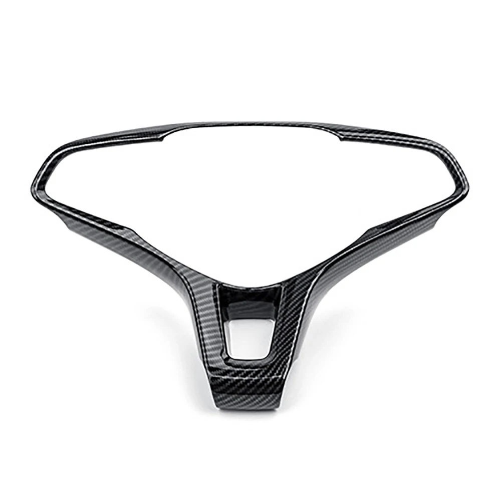 Car Accessories Interior Carbon Fiber Style ABS Steering Wheel Frame Cover Trim For Genesis GV70
