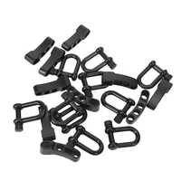 10x u style zinc alloy adjustable shackle buckle for paracord bracelet rope black