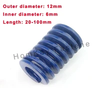 12pcs blue light load outer dia 12mminner dia 6mmlength 20 100mm spiral stamping compression mould die spring