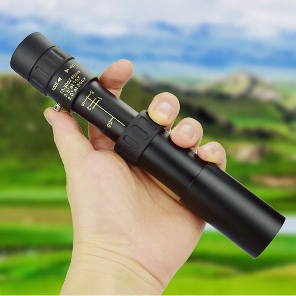 

10-300 × 40 зум Монокуляр высокой четкости BAK4 призма Монокуляр выдвижной телескоп с ремешком переноска чехол для путешествий птицы