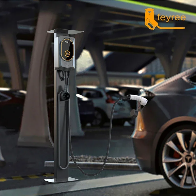 Feyree EV зарядное устройство тип 2 кабель 32A 7KW EVSE обои адаптер типа 1 j1772 1-фазный для