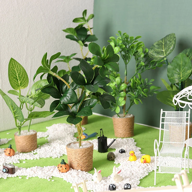 

1pc Kawaii Decor Ornament Trees Dollhouse Miniatures Plants Garden Plant Micro Landscape Decor For Kid Toys