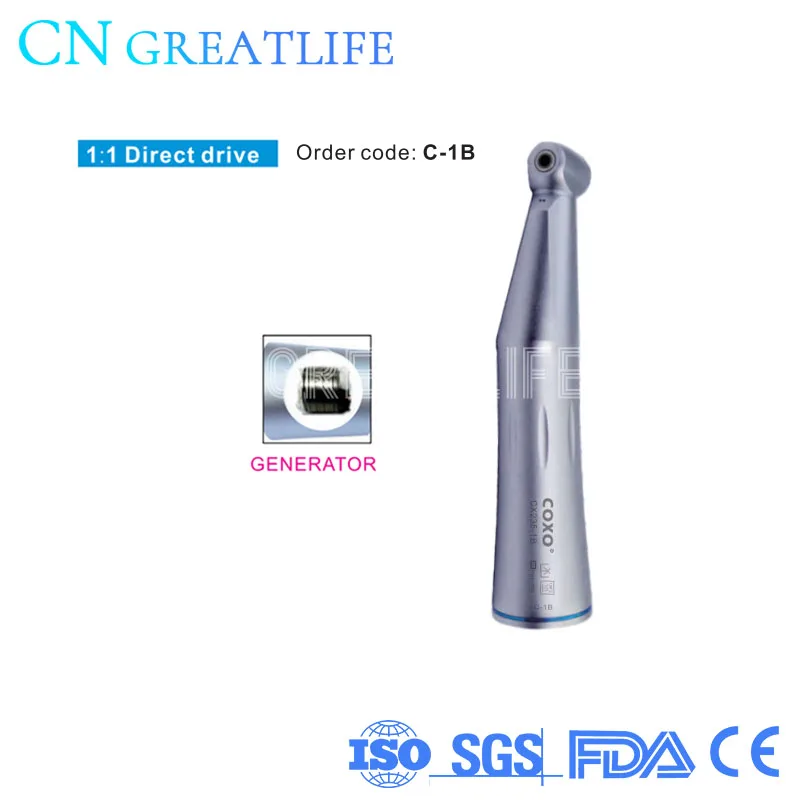 

CX235-1B 1:1 внутренний канал против угла стоматологический наконечник низкая скорость Coxo наконечник против угла