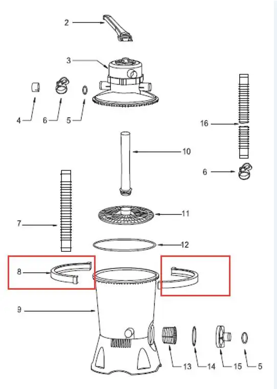 Два шт. P6657ASS16 оригинальный фланцевый зажим для 530 галлонов застежки ведра