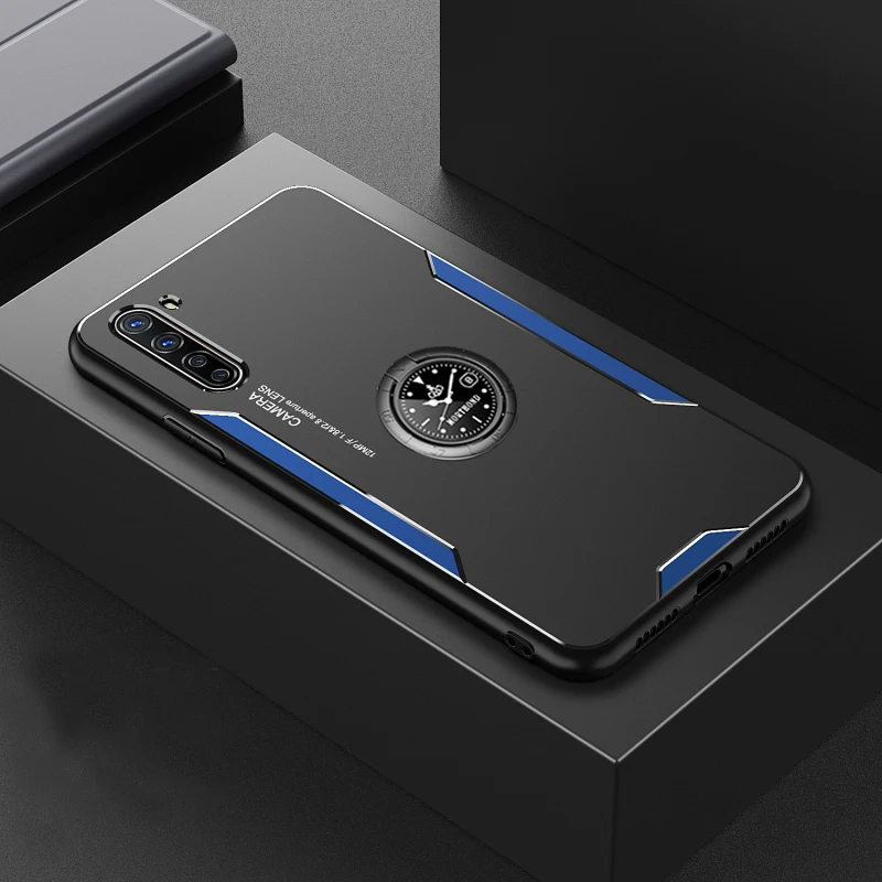 

For OPPO Realme X2 Pro XT Case Luxury Hard matte with stand ring Shockproof protective Back Cover Case for Realme X7 Pro V3 V5
