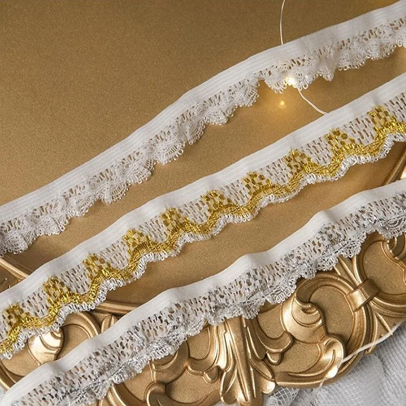 

Кружевная лента из хлопка с вышивкой, 15 ярдов