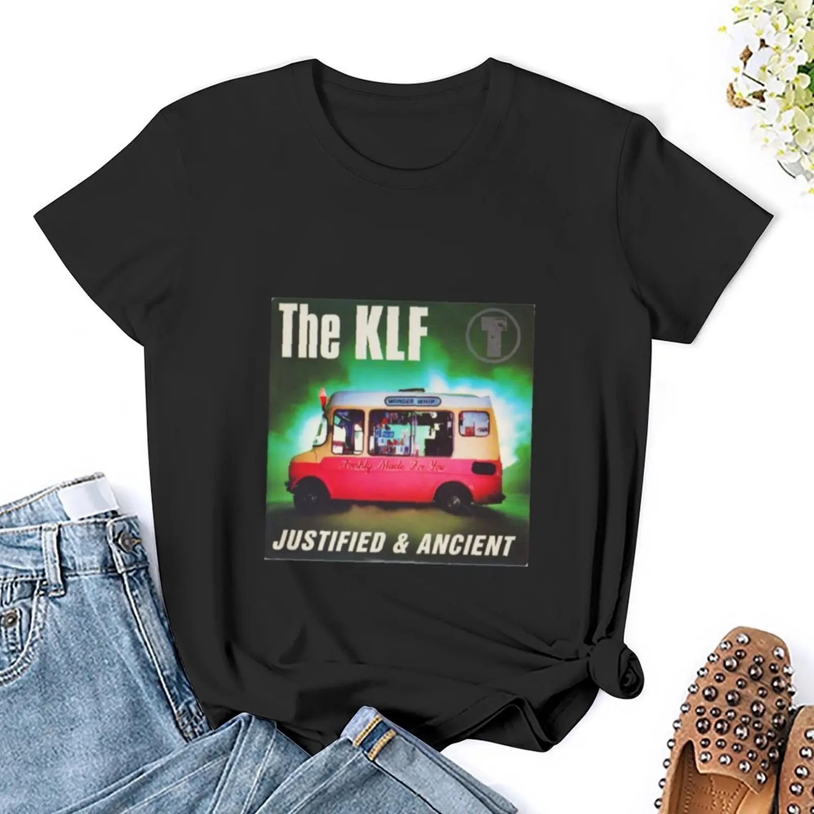 Оправданная и старинная футболка KLF одежда хиппи летний топ Корейская женская