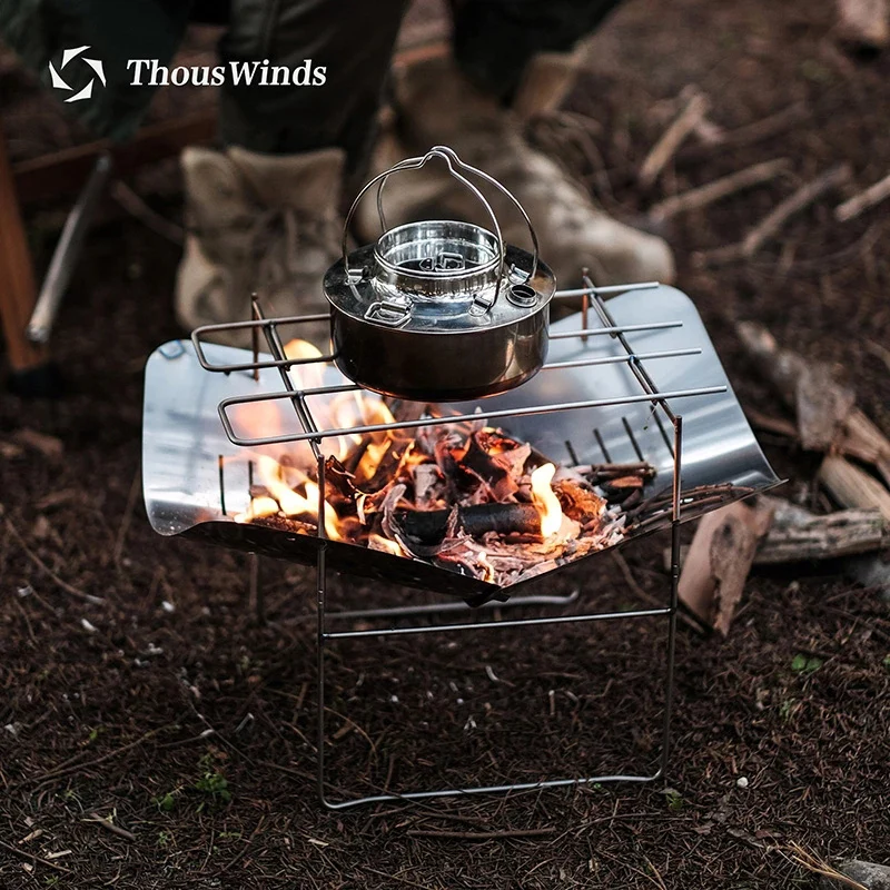 

Thous Winds Ultralight Titanium Wood Stove Outdoor Picnic BBQ Campfire Wood Fire Stove Camping Hunting Portable Heating Stove