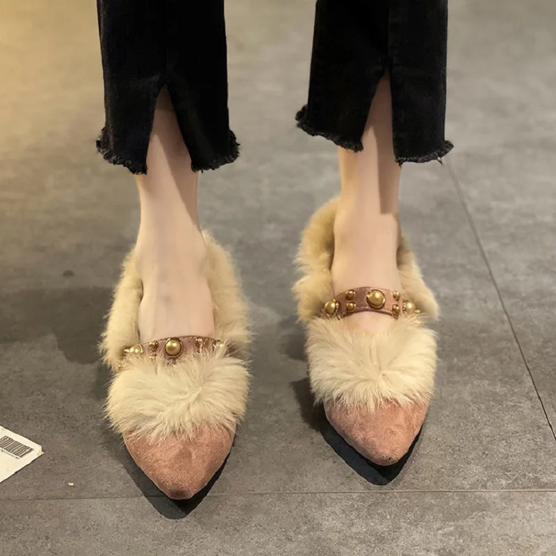 

Туфли женские с острым носком, на осень и зиму