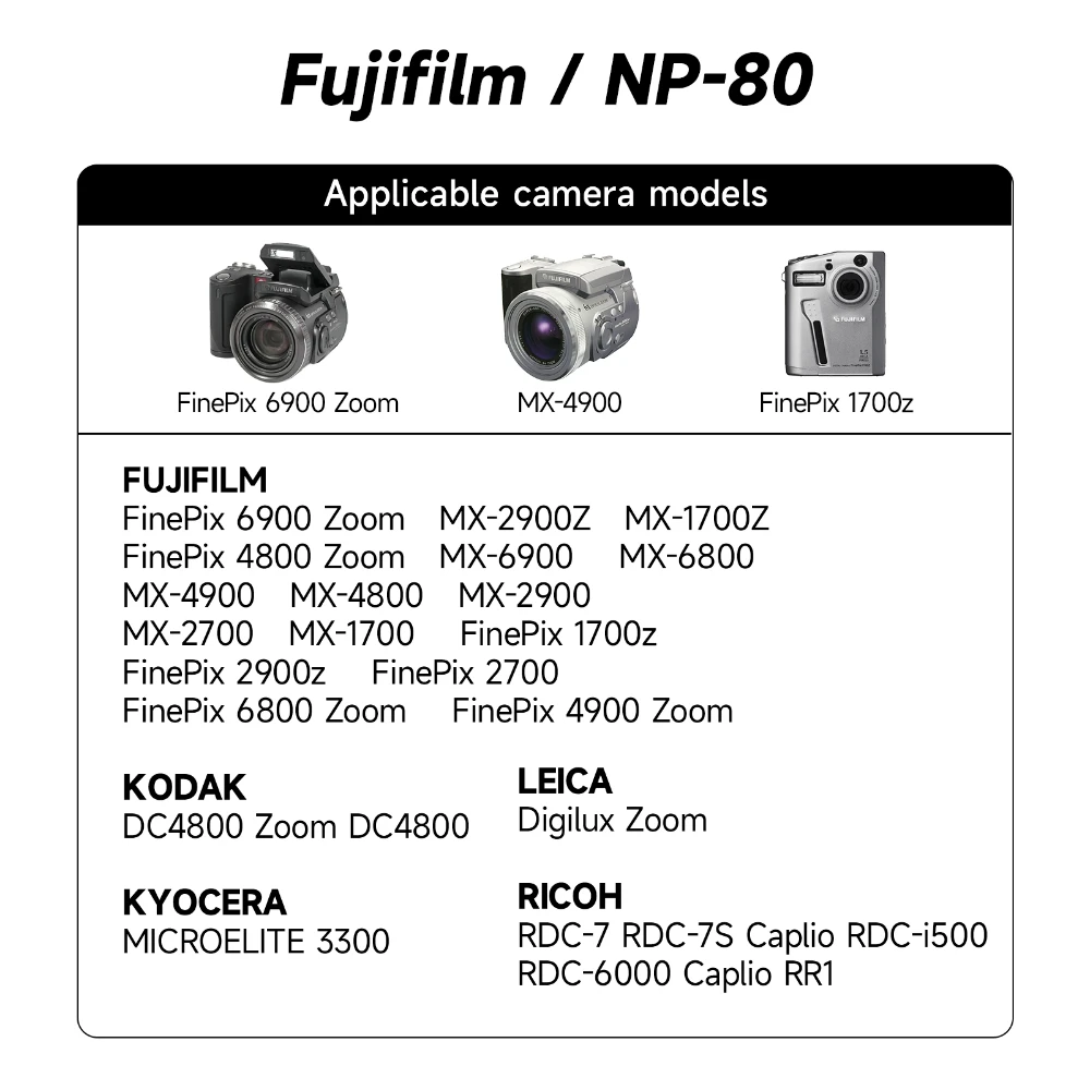 Фото Аккумулятор NP-80 NP 80 2000 мАч для Fujifilm FinePix 1700 4900 1700z 2700 MX-2900 2900z FinePix 6800 6900 для KODAK DC4800 Zoom R-D №5