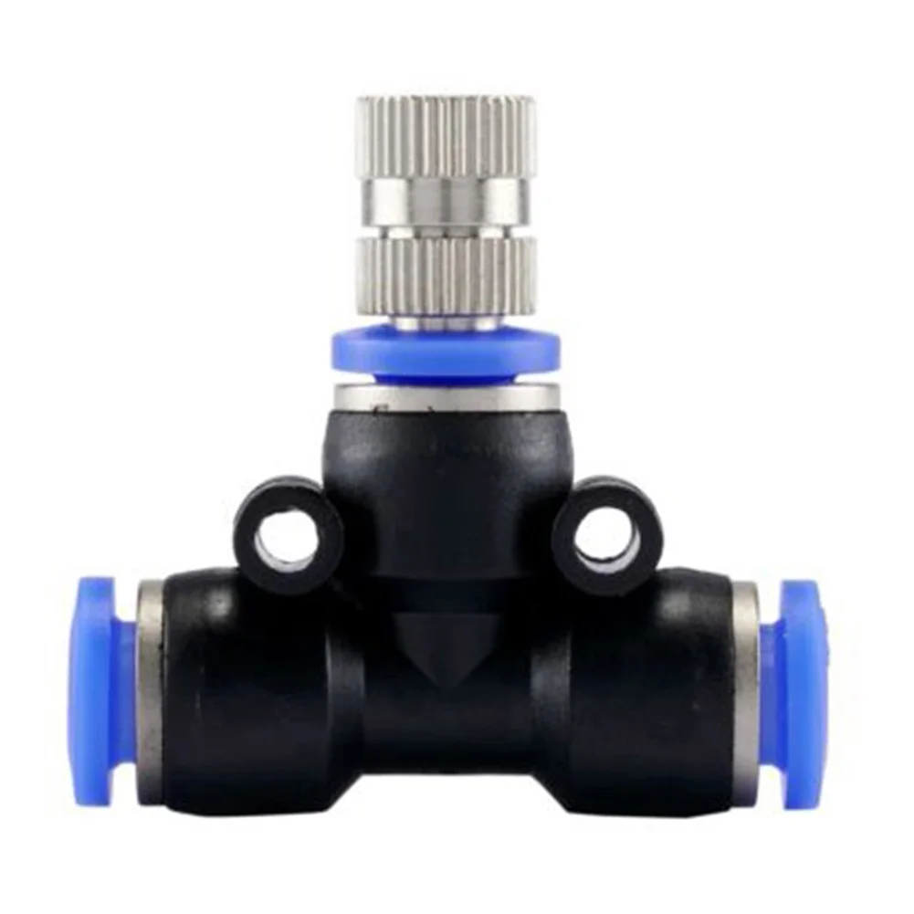 

Misting Nozzles T-type Tees Cooling Water Mist Electroplating Fog Spray System Kit For Outdoor Cooling Brand New