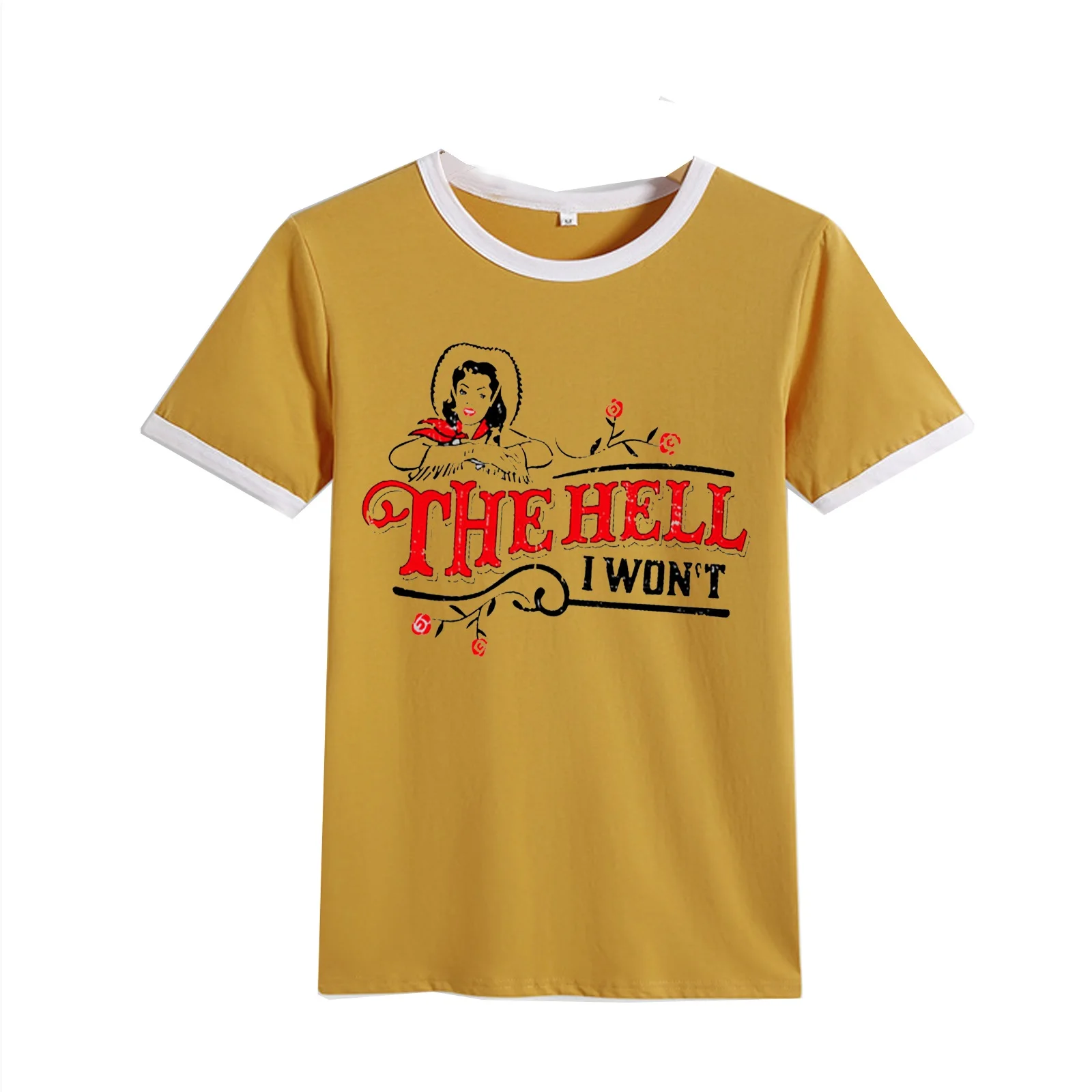 

Рубашка I wonnot, женская футболка, комфортная Винтажная футболка с коротким рукавом, симпатичная футболка в западном стиле