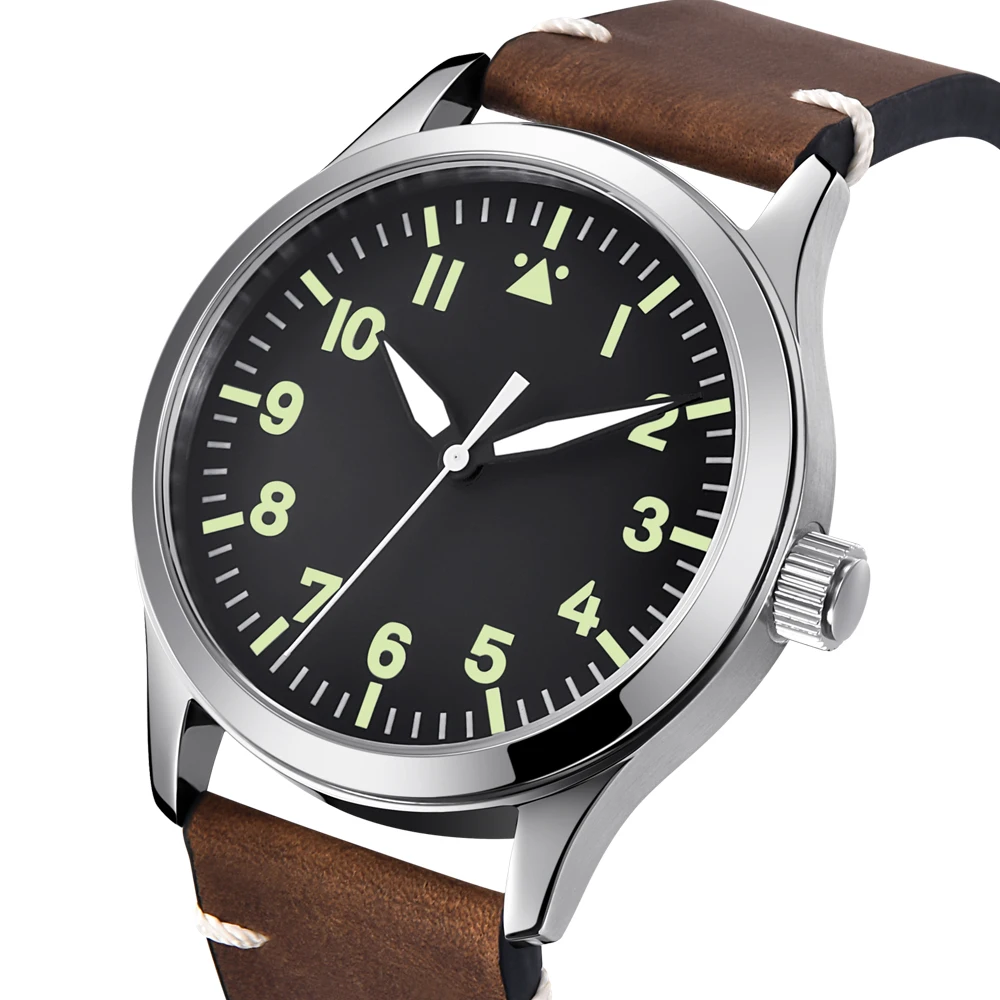 42 мм механические пользовательские стерильные часы с сапфировым стеклом Miyota 8215