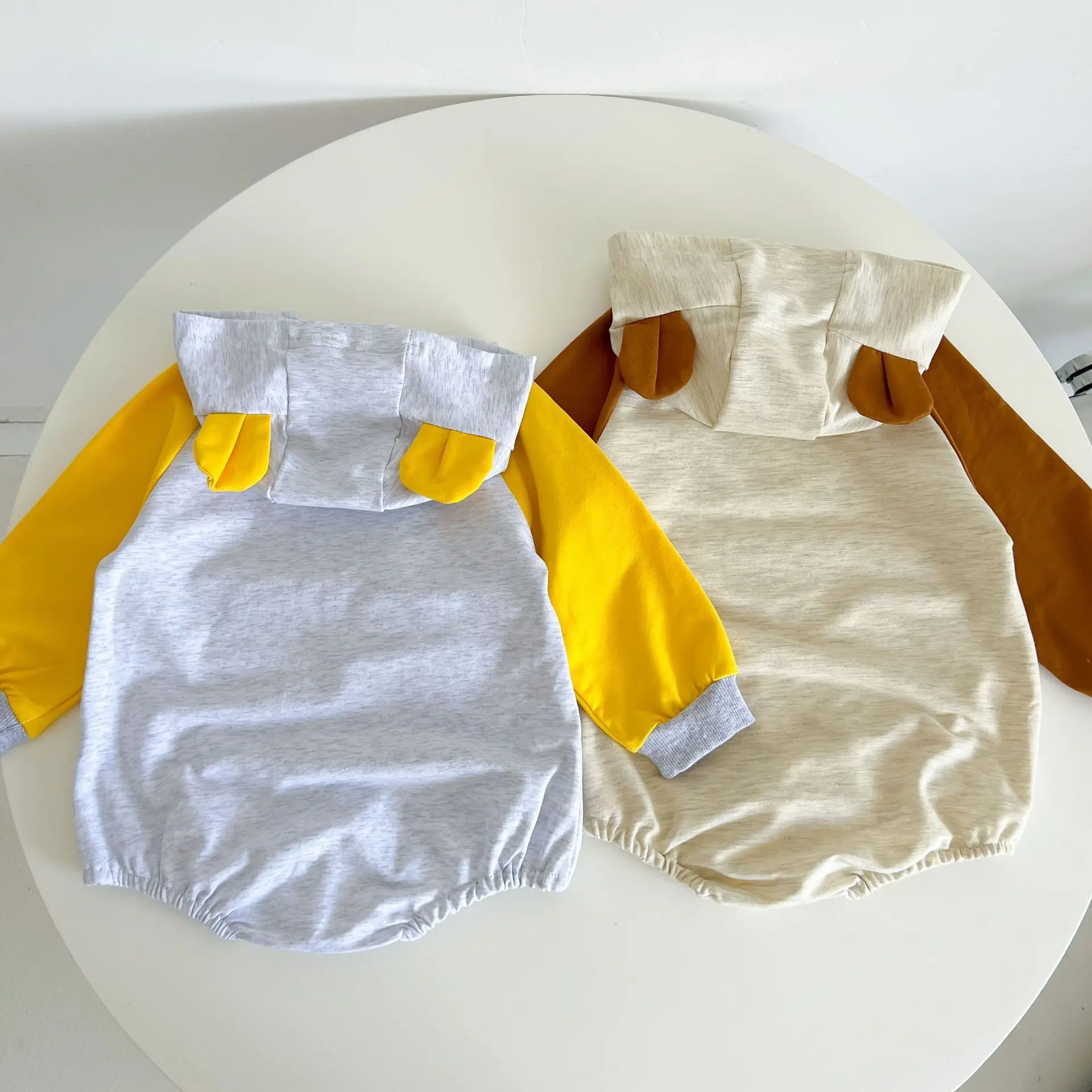 

2022 Baby Hoodie Outfits Rompers Jumpsuit Simple Casual Cotton Baby Rompers Spring Autumn Newborn Clothes Infant Costume