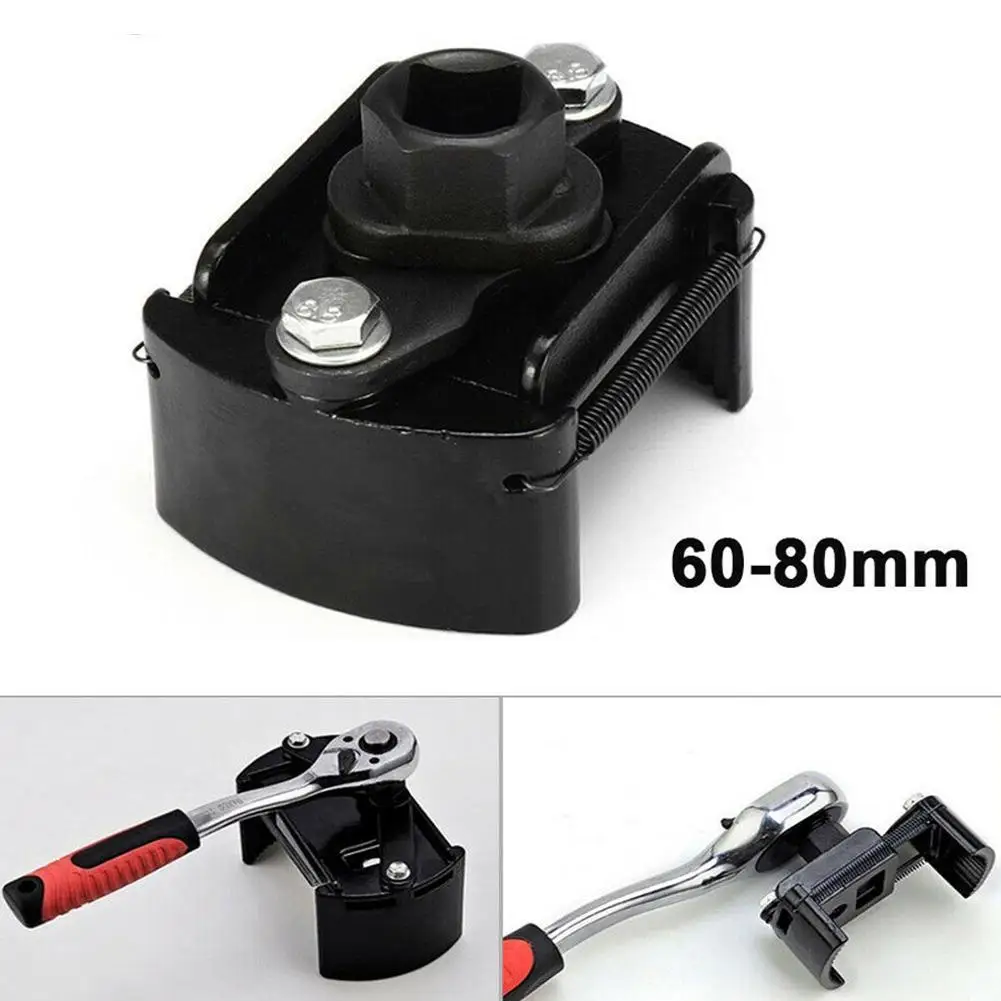 

60mm-80mm Cast Steel Adjustable 2 Jaws Oil Filter Wrench Fuel Filter Remover Removal Tool Two-Claw Cast Steel Filter Wrenches