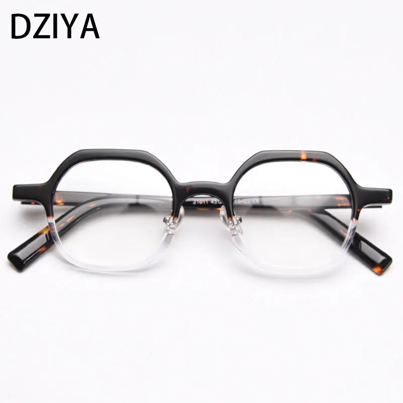 

Нестандартная Ретро небольшая оправа оптические ацетатные оправы Ретро для мужчин и женщин модные компьютерные очки 51000