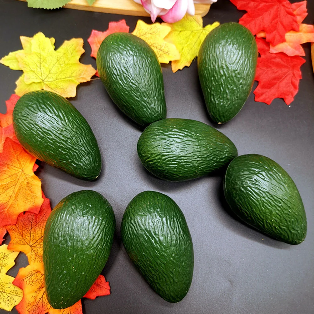 

3pcs Artificial Avocados Models Simulation Avocados Ornaments Faux Avocados Props