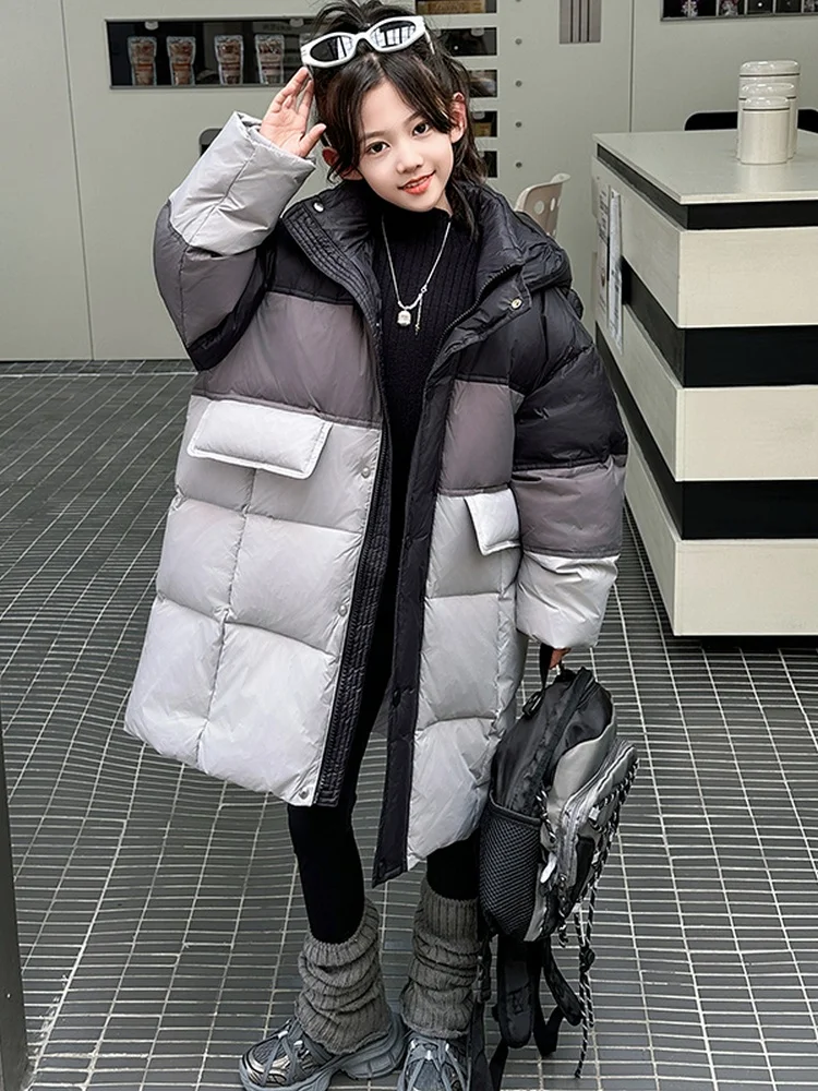 Girls' Autumn and Winter Down jacket Outerwear 2024 New Western Sle Medium Big Children Winter clothes Thickened Cotton... |