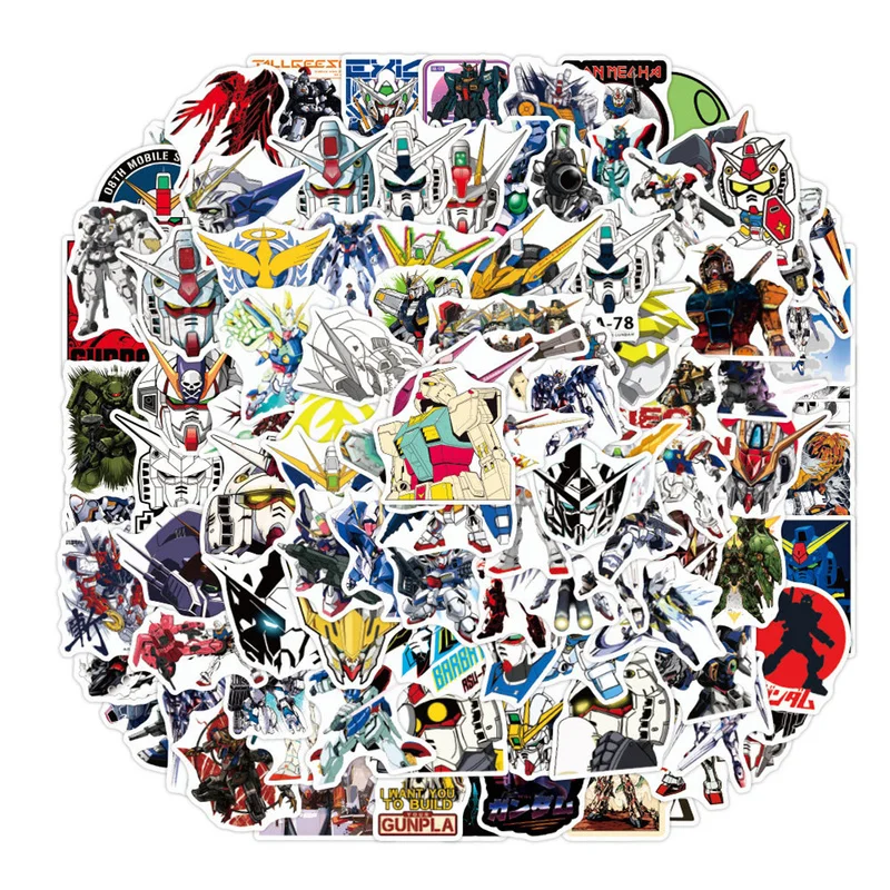 

Cartoon Anime GUNDAM Stickers Waterproof Skateboard Guitar Luggage Laptop Cup Phone DIY Graffiti Sticker for Kids Toys Gifts