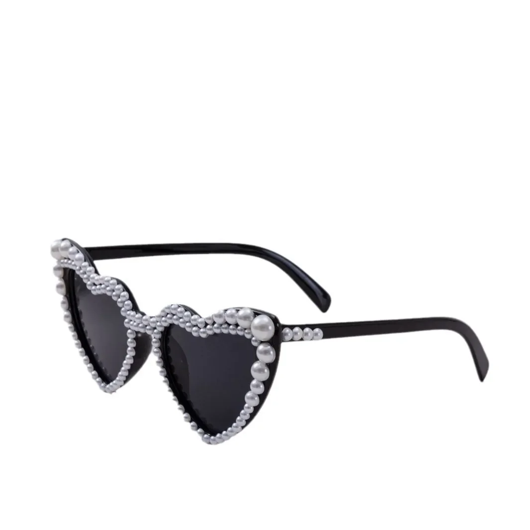 Новые модные жемчужные солнцезащитные очки для женщин вечерние линзы в форме