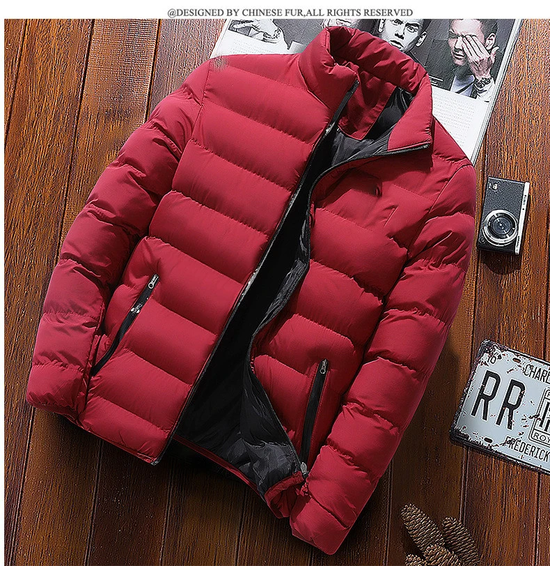 

Autumn/Winter Men's Hot Sale New Jacket Down Jacket Brand Address Printing Men's Casual Fashion Men's Zipper Tops Direct Sales