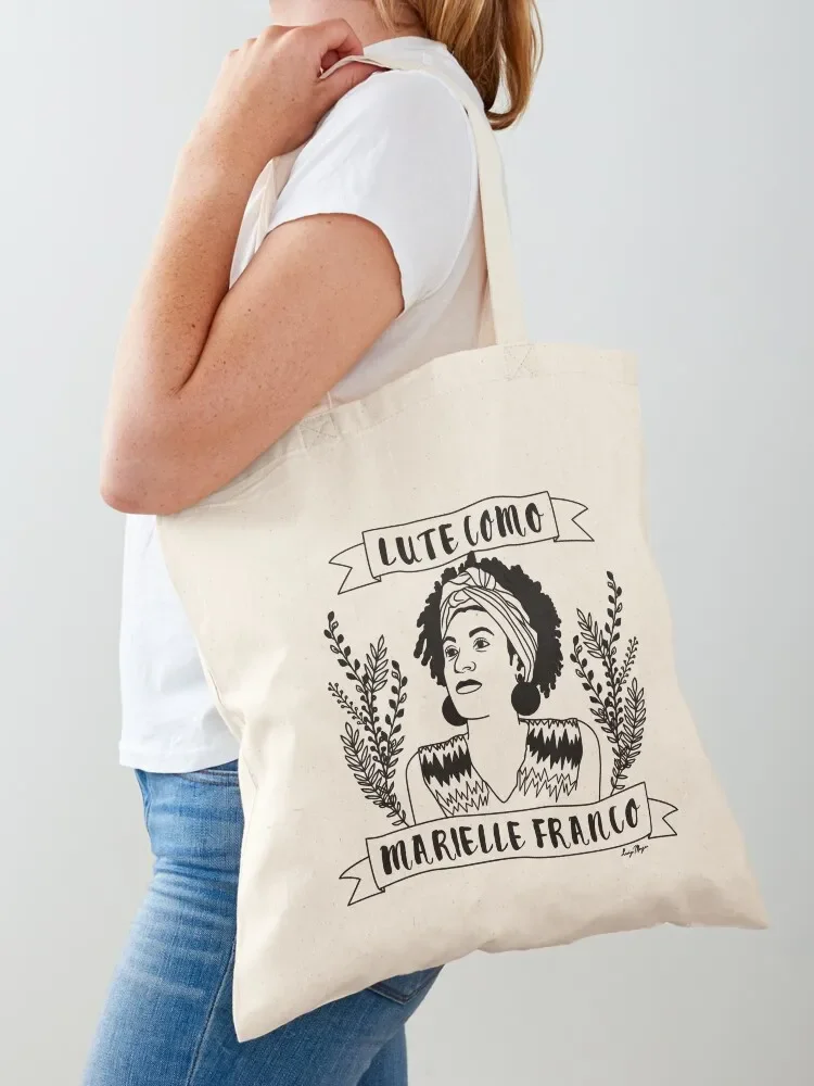 Lute Como Marielle Franco Tote Bag университетская сумка-шоппер складная сумка для супермаркета