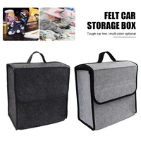 folding large capacity car trunk seat organizer storage bag multipurpose felt trunk storage box cargo container car accessories