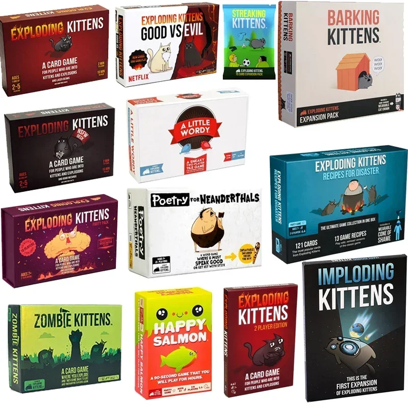 Карточная Игра Exploding Kittens Оригинальная Версия Nsfw Поздняя Ночь Эластичные Котята
