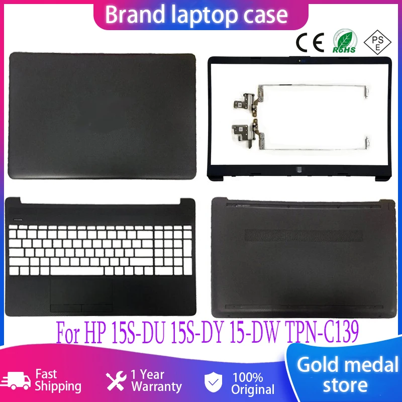 

NEW Laptop Case For HP 15S-DU 15S-DY 15-DW TPN-C139 Laptop LCD Back Cover/Front Bezel/Palmrest/Bottom Case/Hinges Black