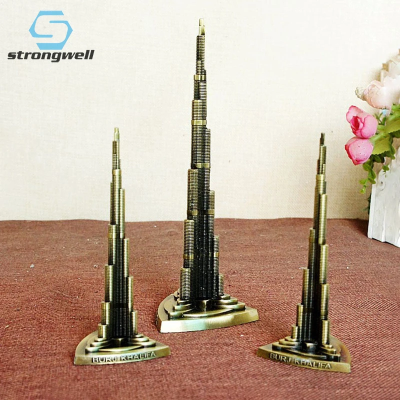 Strongwell античная бронза красная медь Бурдж Халифа Дубайская башня Миниатюрная