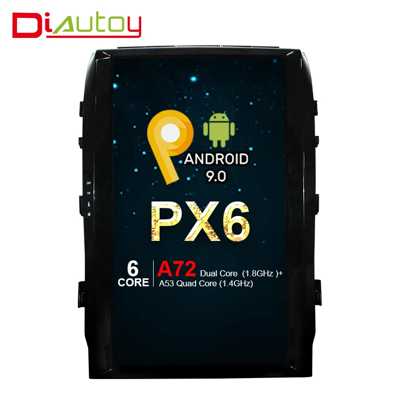 Сенсорный экран в стиле Tesla 17 дюймов встроенный Carplay Android 9 для Toyota Land Cruiser LC200 2008-2015