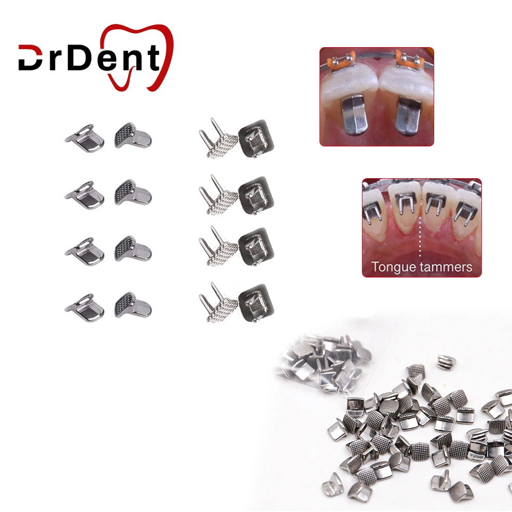 

Drdent 10PCS Bite Opener Bondable Hinge Tongue Tamer Monoblock Dental Orthodontic Lingual Buttons For Brackets Ortodoncia